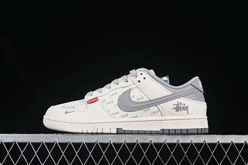 All categories Nk SB Dunk Series Nk SB Dunk Low High-end customized low-top sneakers Nike SB Dunk Low Stusi co-branded three-dimensional gray hook Anniversary high-end customized low-top casual sneakers XS6089-540